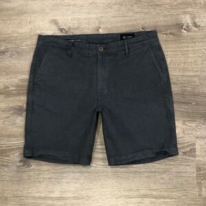 AG Adriano Goldschmied Men’s 34 Blue Gray Chino Shorts Stretch Casual Summer